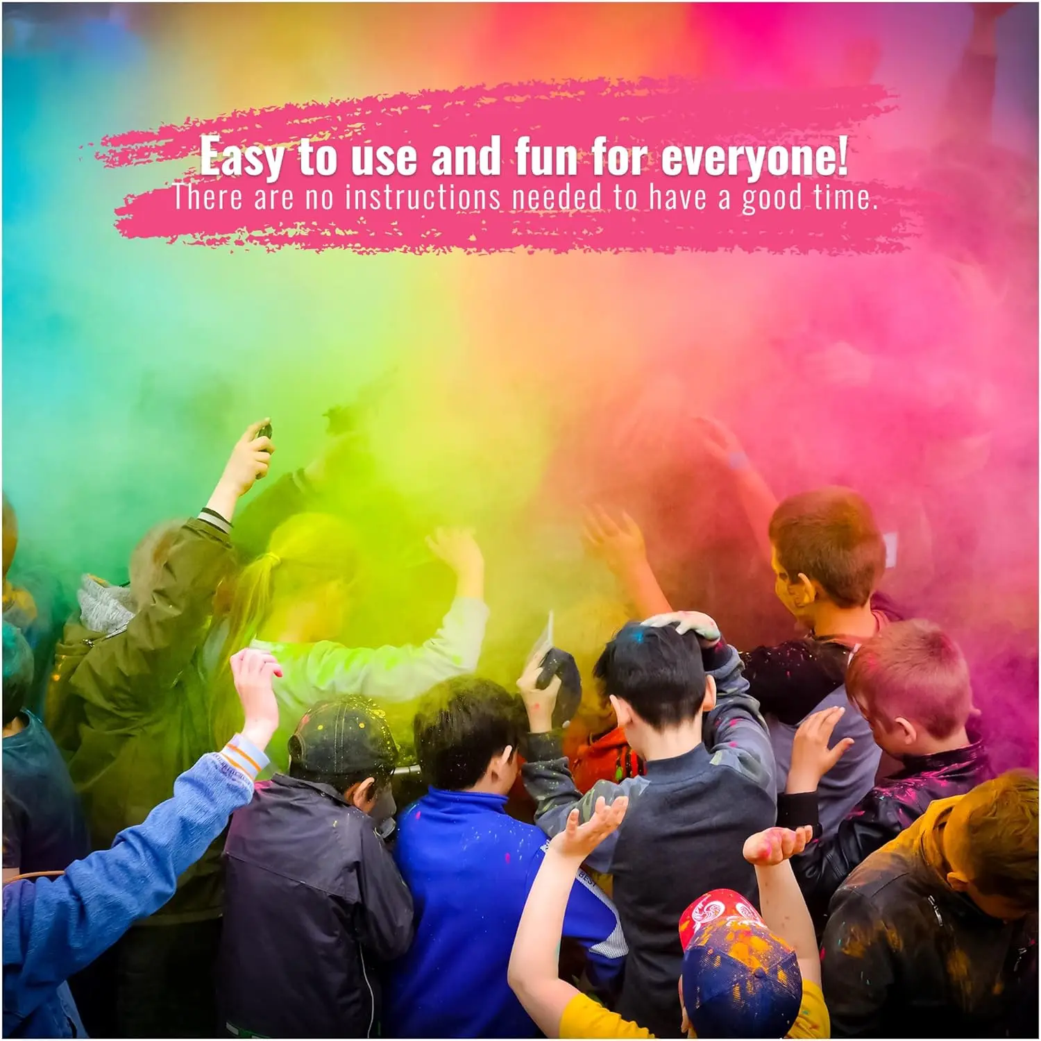 Holi Colored Powder - 1 lb pack - Pink, Red, Orange, Yellow, Green, Teal, Blue, Purple - For Toss, Rangoli, Fun Run, War, Party