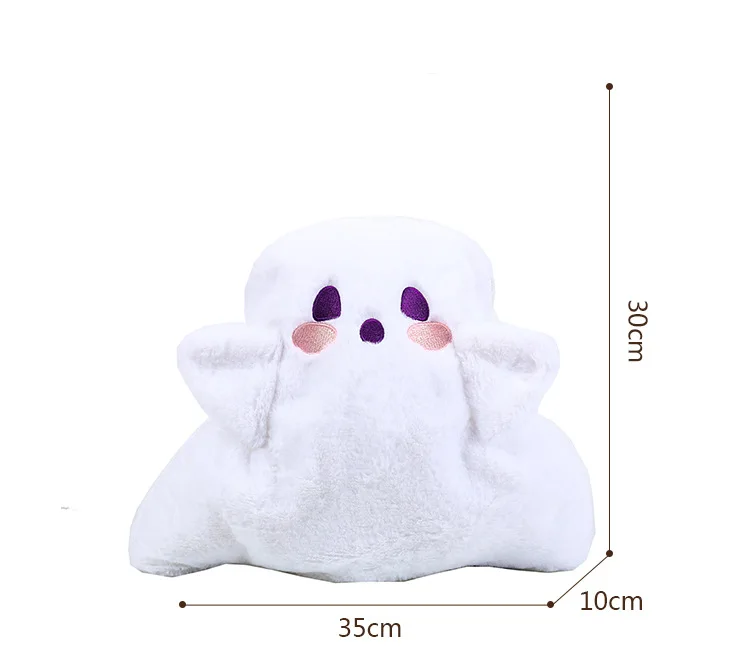 Borsa a tracolla diagonale creativa, carina e divertente con piccolo fantasma Zaino per ragazza Ins Zaino per studenti in peluche super caldo