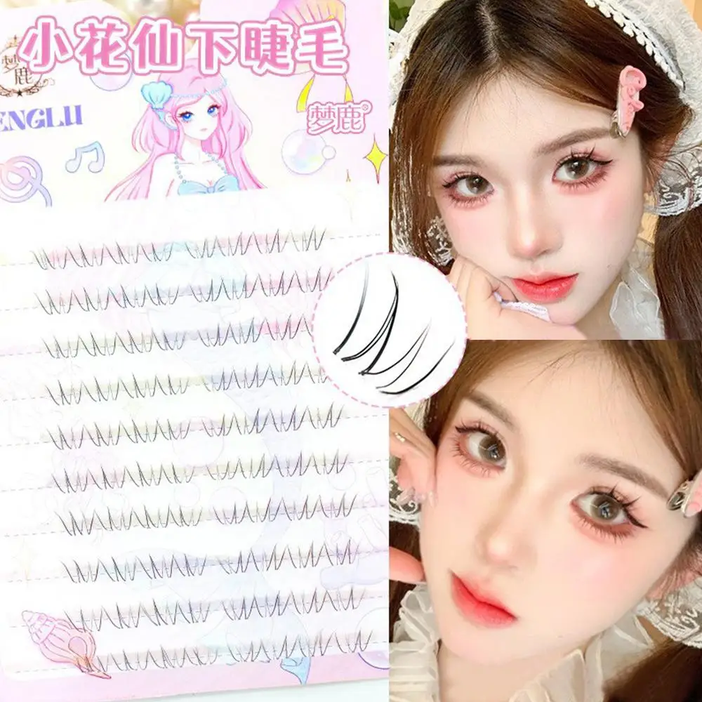 

1 Box 10 Rows Lower Eyelashes Lash Grafting Cluster Eyelashes Lash Extension Soft Under Eyelash Natural Decor Daily Cross U Lash