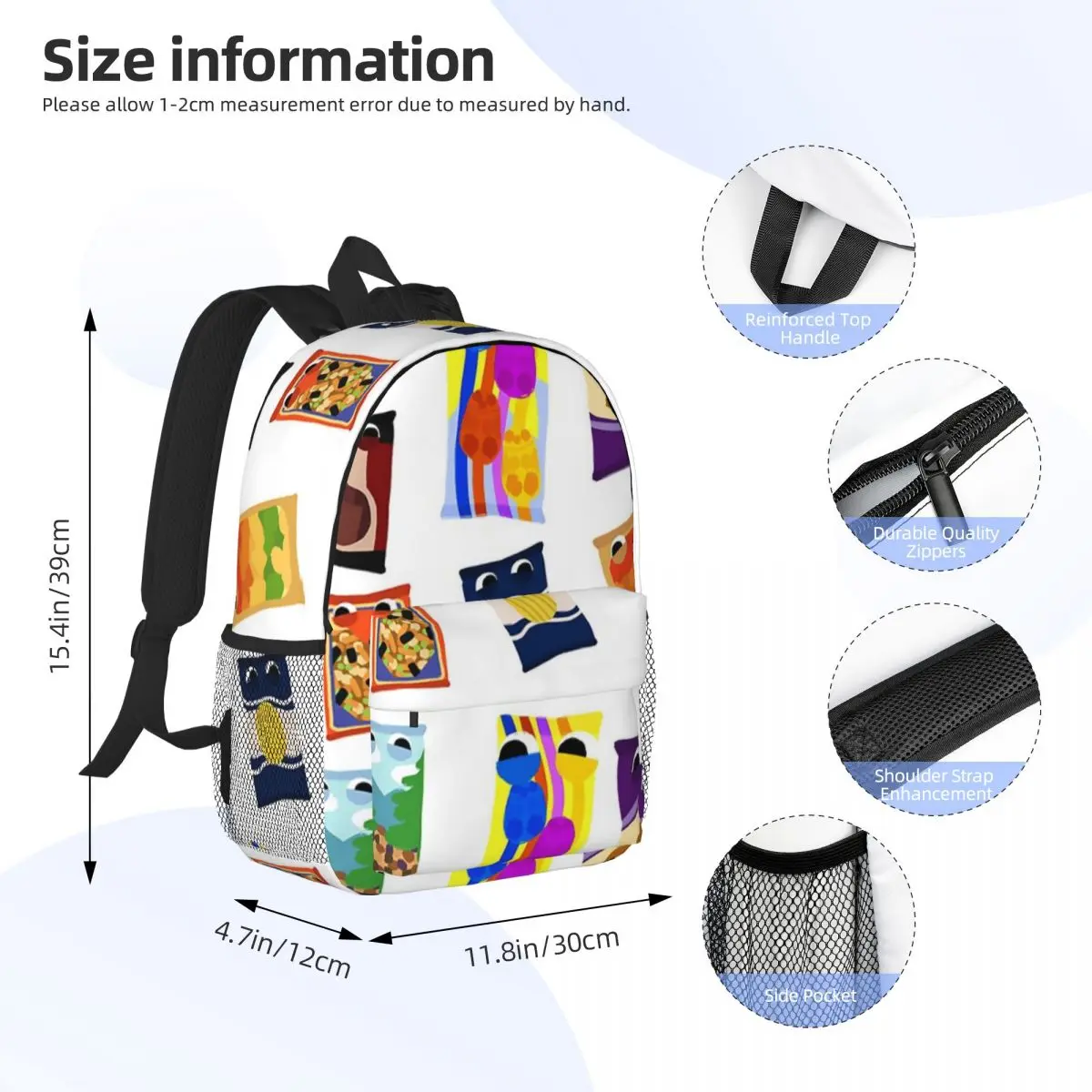 Snakpod Bugsnax Pack Fan Art Kinda Bug Backpacks Boys Girls Bookbag Fashion Children School Bags Travel Rucksack Shoulder Bag