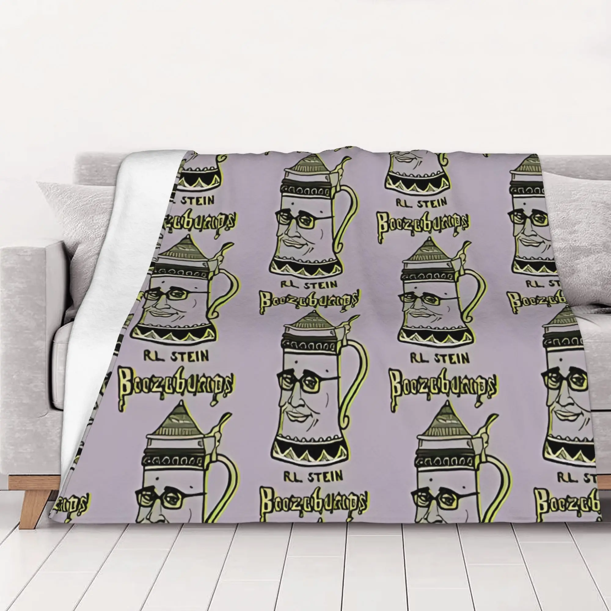 1PC RL Stine Stein Goosebumps home room decorations Winter Blankets for Adults Bedding Home Interior Sofa Knee
