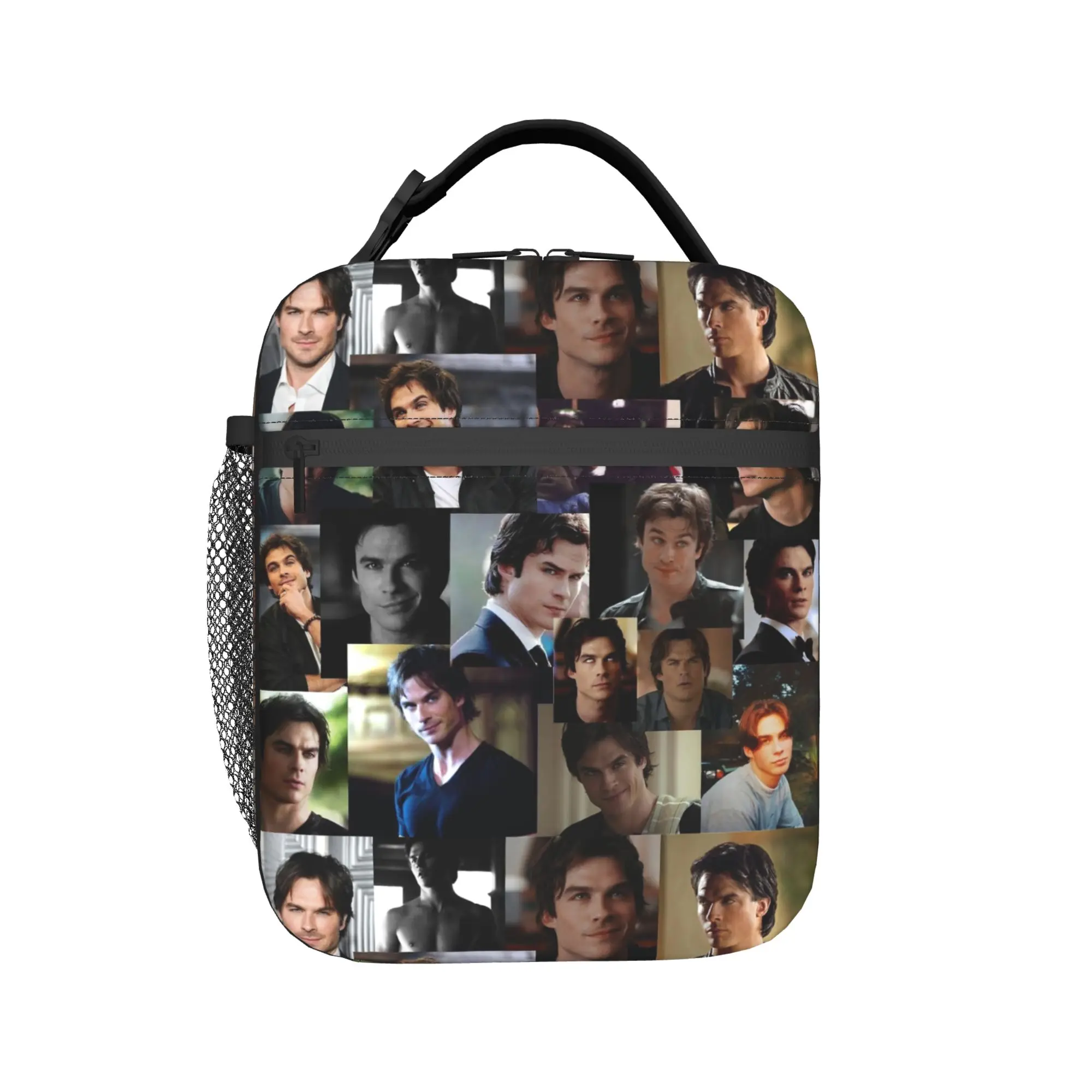 The Vampire Diaries Resuable Movie Lunch Bag For Child  Office Print Lunch Box Aesthetic Oxford Thermal Tote Handbags