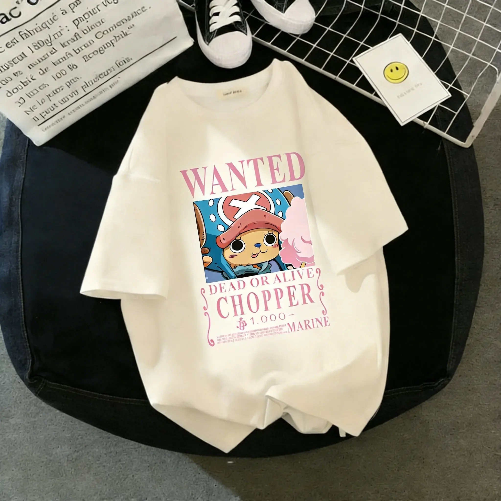 2026 One Piece Chopper Summer Graphic T-shirt Man Women Y2k Anime Print Oversized Loose Parent Child Short Sleeve Tee Casual Top