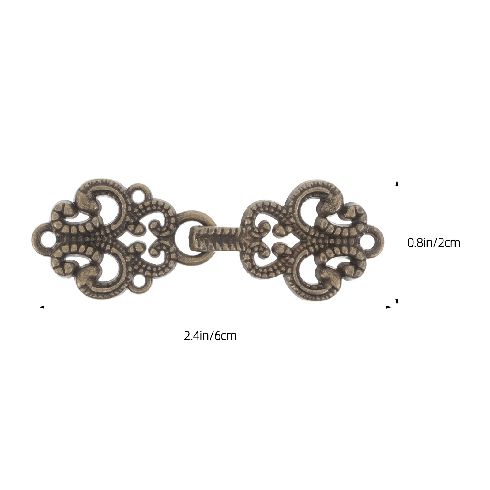 20 pares de botões de sapo com nós chineses, fixadores de metal vintage para projetos de costura cheongsam, acessórios de roupas tradicionais