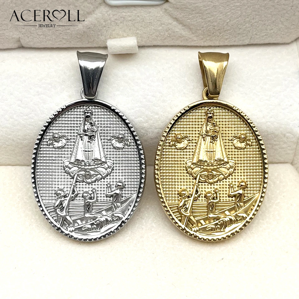 قلادة ACEROLL من الفولاذ المقاوم للصدأ لسيدةنا الخيرية، فيرجين دي لا كارييداد ديل كوبري