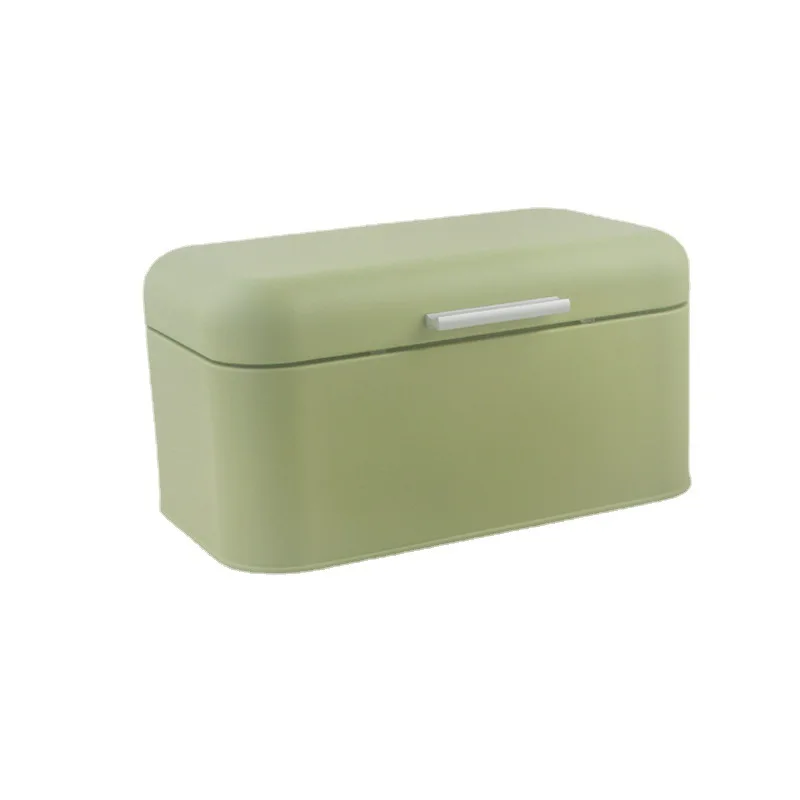 Vintage Bread Box Cupboard Iron Snack Box Desktop Finishing Dust-Proof Storage Box Storage Bin Keeper Food Kitchen Shelf Décor