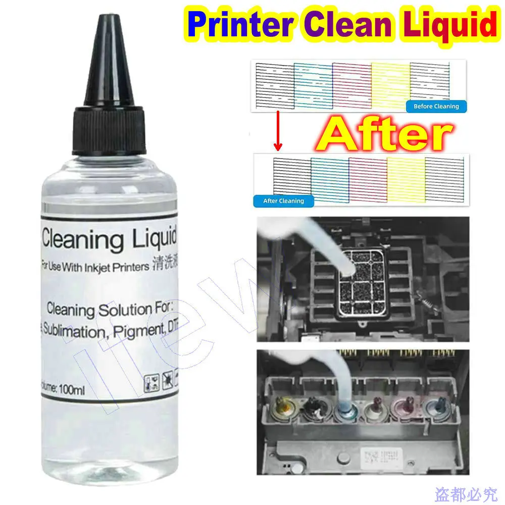 

Inkjet Printer Head Printhead Cleaning Kit DTF Print Head Cleaning Cleaner Block Unclog For Epson Brother Canon Hp Nozzle Clean