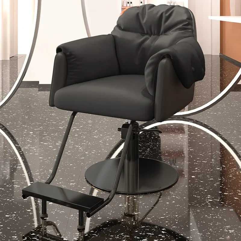 Barbershop Nordic Barber Chairs Modern Simple Hair Dyeing Shave Barber Chairs Rolling Speciality Salon Furniture Tabouret FYBC