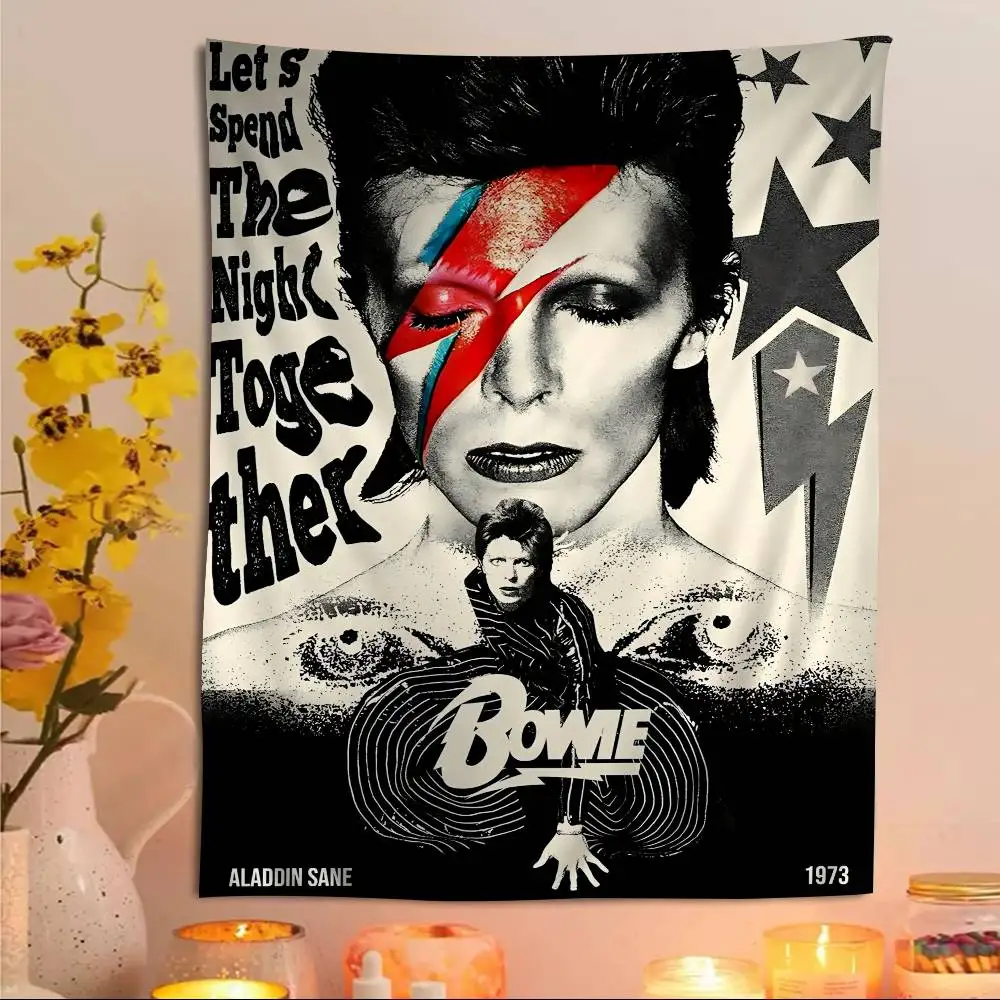Classic Singer D-David B-Bowie Printed Large Wall Tapestry Hanging Tarot Hippie Wall Rugs Dorm Home Decor