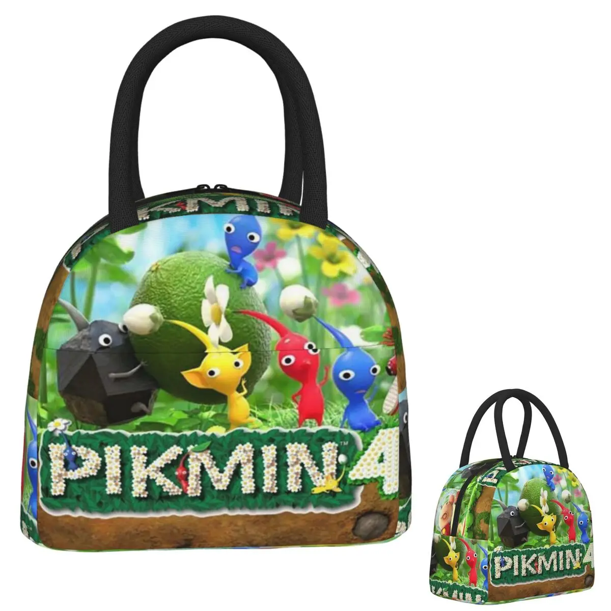 

Pikmin Lunch Bags Insulated Bento Box Waterproof Lunch Tote Resuable Picnic Bags Cooler Bag for Woman Children Work