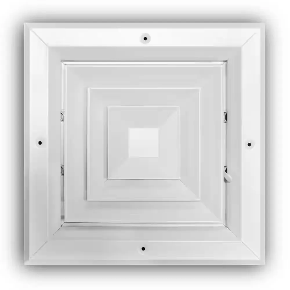 

Квадратный потолочный диффузор из АБС-пластика 600x600 мм белого цвета