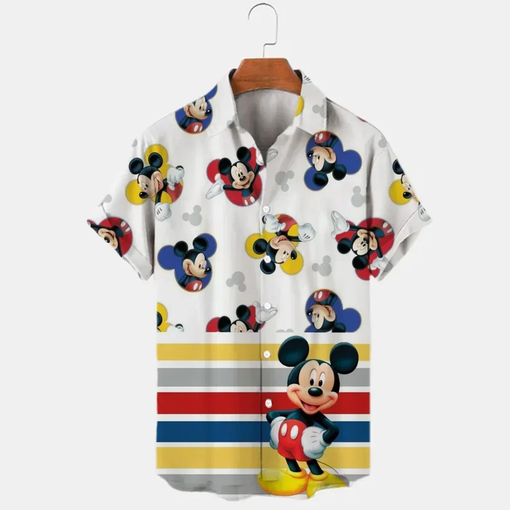 3D Printed Disney Donald Duck Mickey Mouse Men's Shirt Summer Fashion Street Trend Retro Boutique Unisex Top