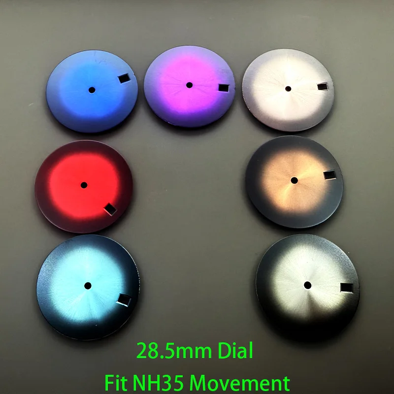 28.5mm dial Sterile Blank With a window Watch Dial Sun pattern Faces For NH35 NH36 7S26 Movement Watch DIY Accessories