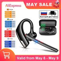 New Bee M51 Wireless Bluetooth Headset Handsfree Earpiece with 500mAh Battery Earphones Dual-Mic Noise Cancelling Headphones