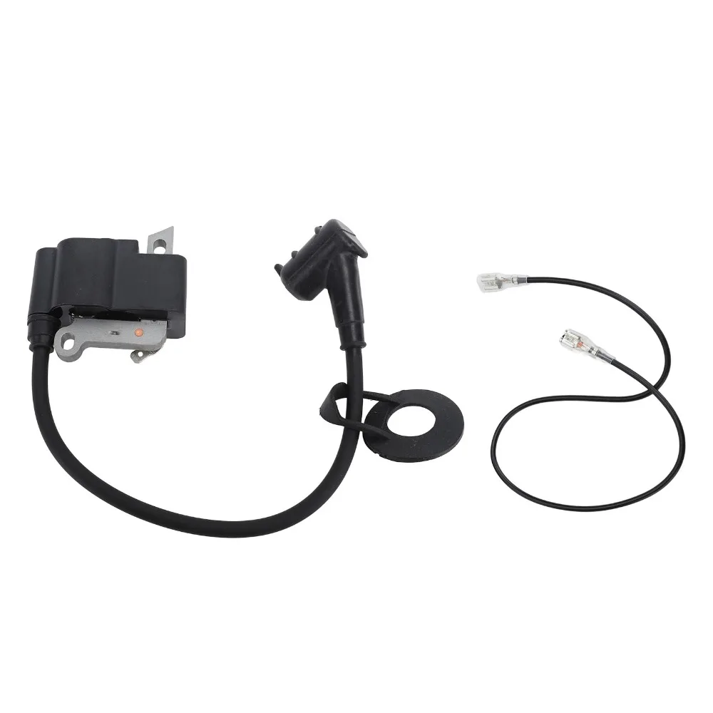 Black Chainsaw Ignition Coil With Wire Metal Ignition Coil Module High Voltage Output Easy Installation for MS661 MS661C