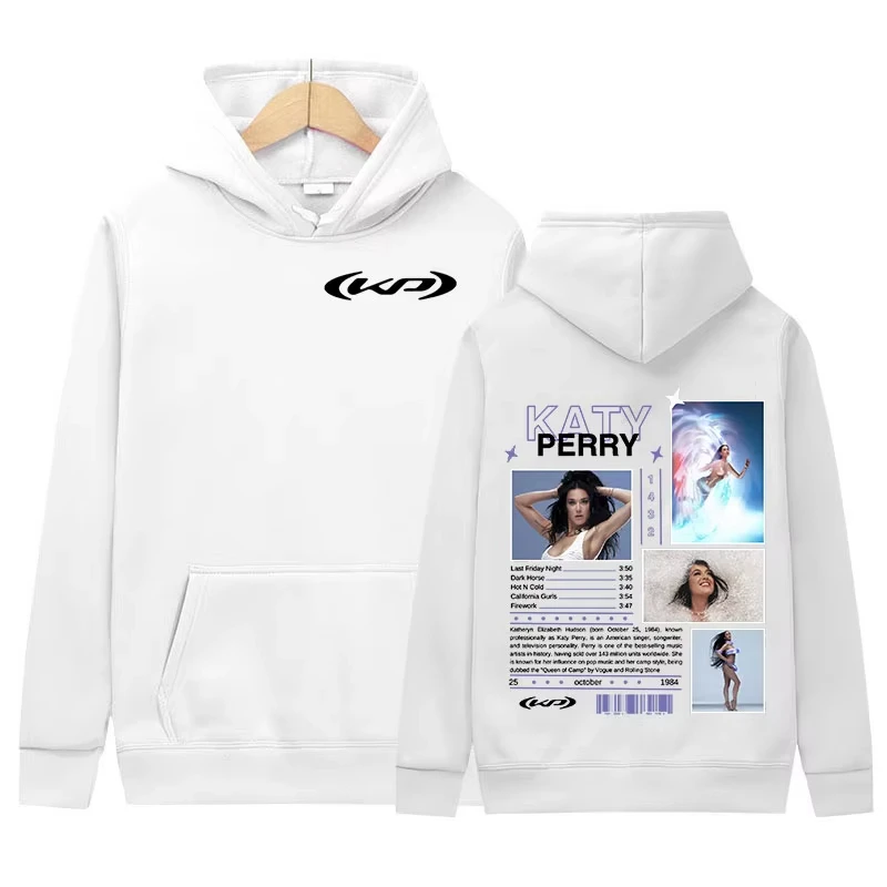 Bluzy z grafiką albumu piosenkarki Katy Perry z 2025 roku, męskie i damskie, retro estetyka, bluzy dresowe, pulowery, streetwear