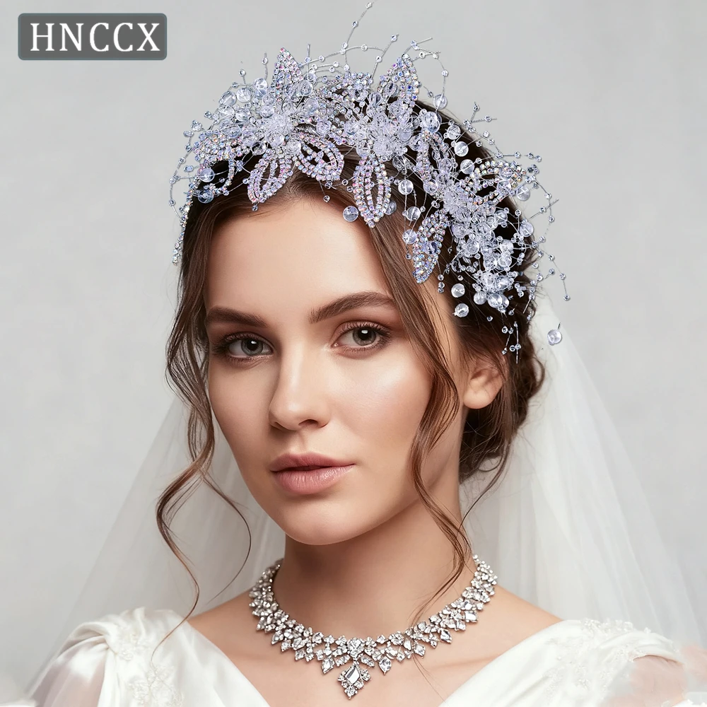 

YouLaPan Bridal Crystal Headband Wedding Hair Accessories Sparkling Rhinestone Headwear Gorgeous Women Headdress Tiara HP957