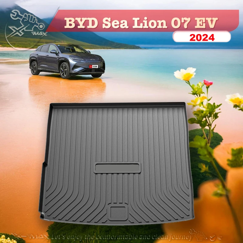 

For BYD Sea Lion 07 EV 2024 Fit Car Trunk Mat All Season Black Cargo Mat 3D Shaped Laser Measured Trunk Liners