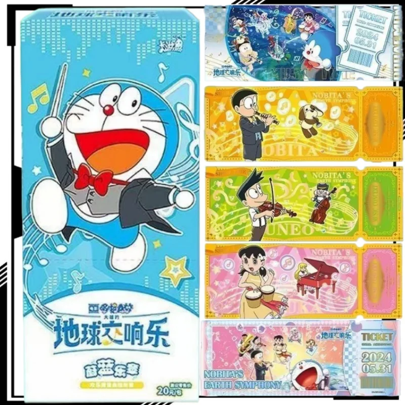 

KAYOU Official Doraemon Holographic Ticket Cartoon Honekawa Collectible Card Anime Merchandise Holiday Gift Trendy Toy
