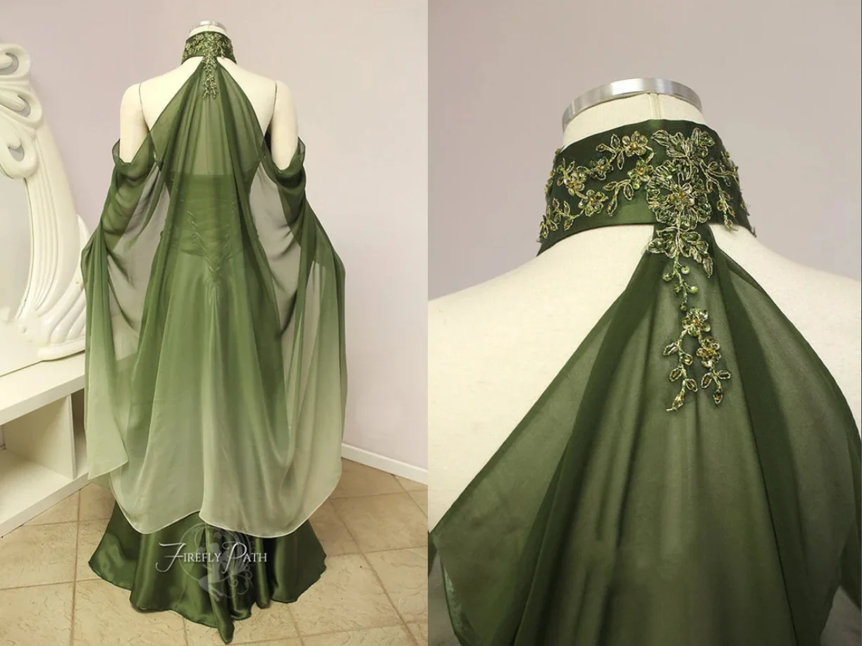 Fantasy Fairytale Elf Evening Dress Vintage Medieval Victorian Beaded Applique Lace Up Long Custom  فساتين للمناسبات الرسمية2026 view 2
