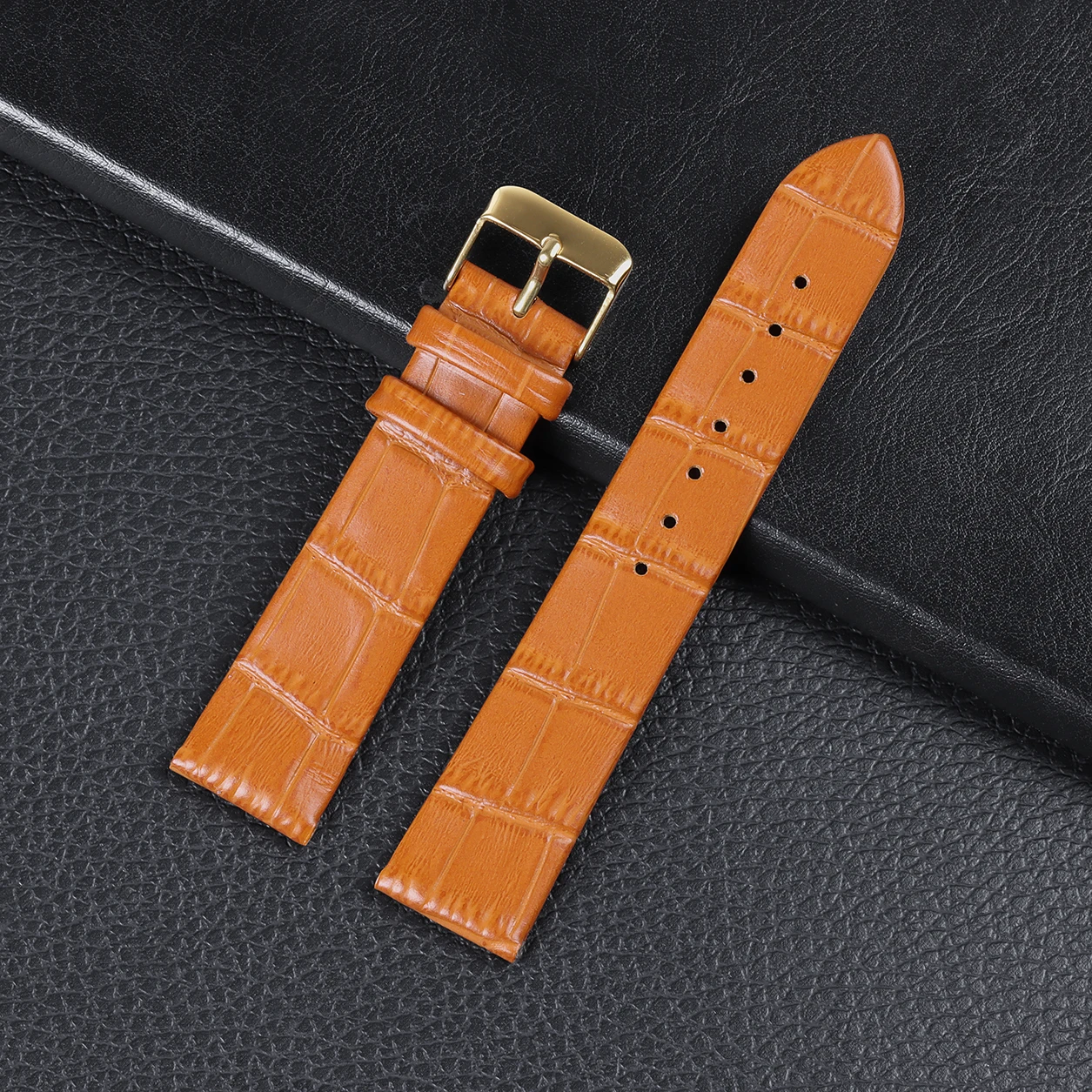 Women Calfskin Watchband 8 10 12 14mm Slim Thin Leather Strap 16mm 18mm 20mm Ladies Wrist Belt Bracelet Wristbands Golden Buckle