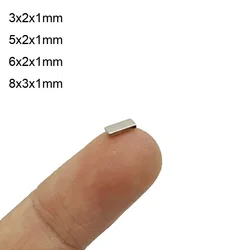 Imanes potentes de neodimio, bloque pequeño, imán permanente NdFeB, 3x2x1, 5x2x1, 8x3x1mm, 3x2x1, 5x2x1, 6x2x1, 8x3*1 6*3*1