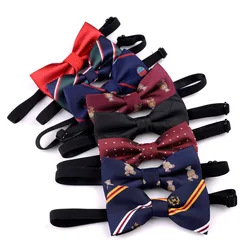 Children's bow tie British style boy baby double layered small performance bow tie trend