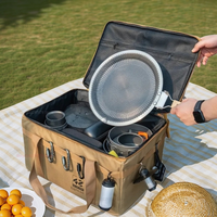 42L Large Capacity Camping Cooler Bag Insulated Folding Storage Box Portable Picnic Gear Outdoor Equipment Organizer
