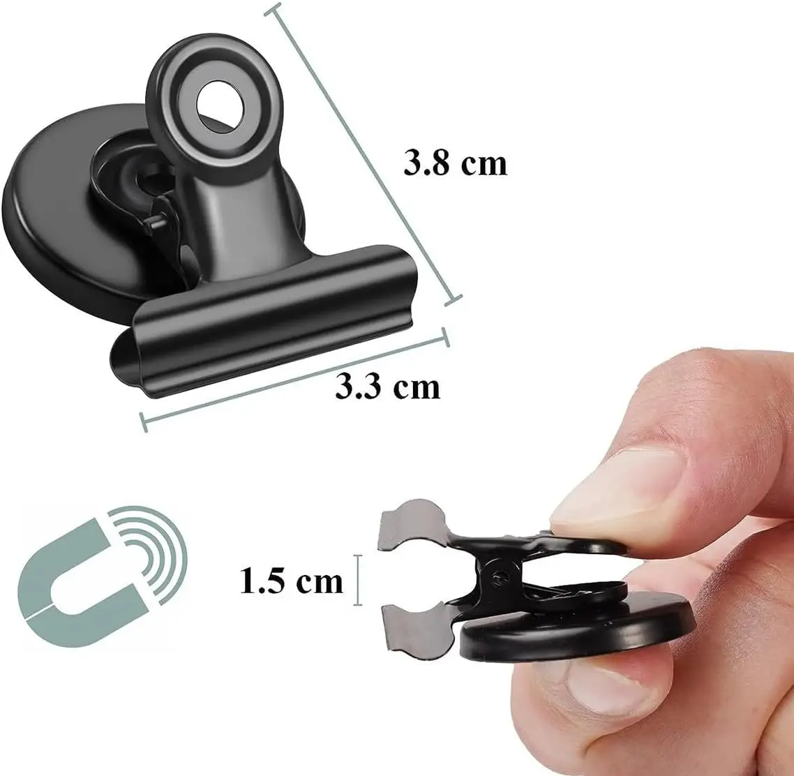 10PC of Strong Refrigerator Magnetic Stickers and High-Strength Magnetic Clips, Suitable for Whiteboards, Offices or School Use