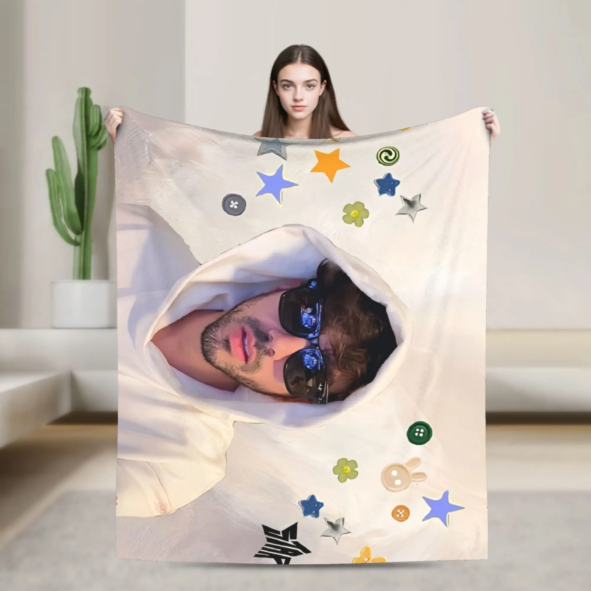 

Fede V-Vigevani Flannel Blanket Club Misterios Throw Blanket for Couch Bed Airplane Travel Fashion Bedspread Sofa Bed Cover