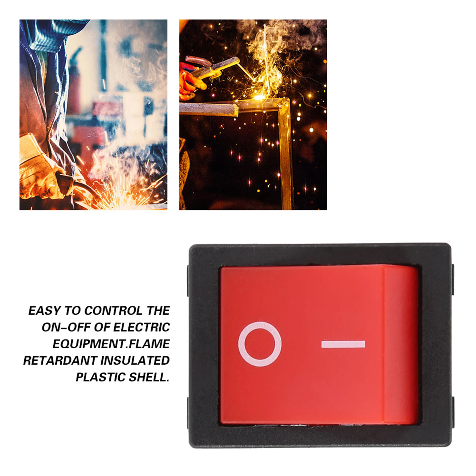 30A Welder Welding Machine 120VAC/250VAC 30A 4-Pin Boat Type IP65 Waterproof Dustproof ON/OFF Rocker Switch