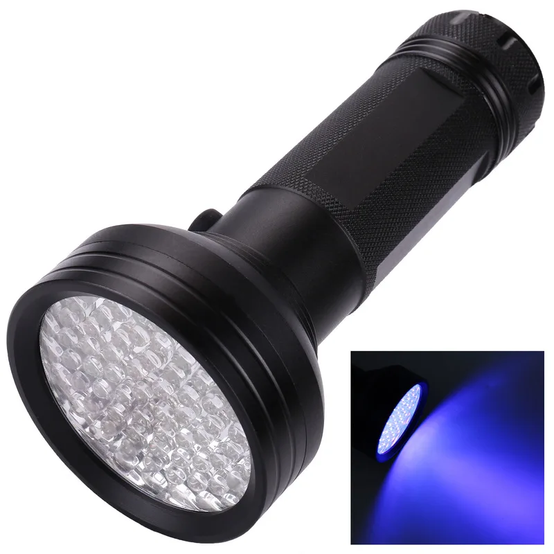 68LED purple light flashlight grabs anti-counterfeiting ultra bright ultraviolet aluminum composite flashlight UV glue and dries