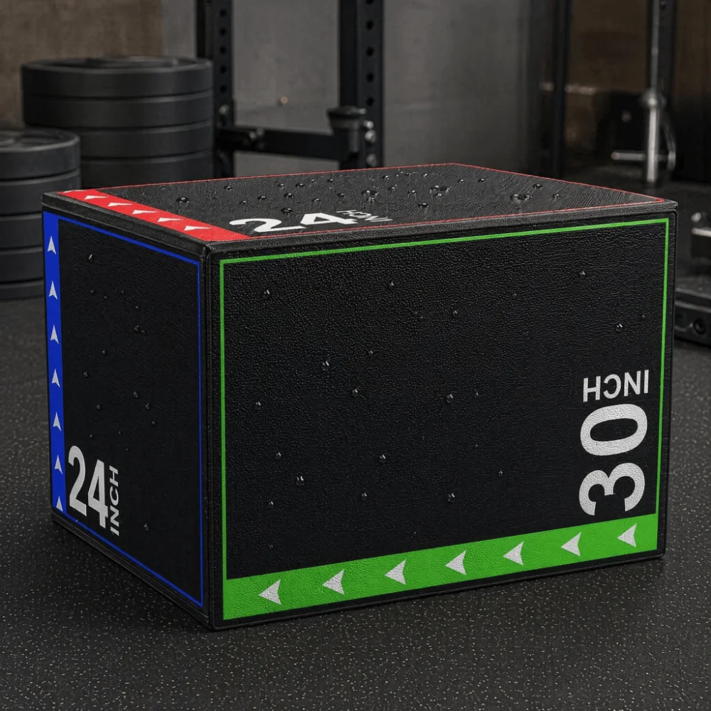 Large 3-in-1 Plyometric Jump Box Shockproof 40*50*60cm Portable Jumping Box Non Slip Wear-Resistant Fitness Training Tool Indoor