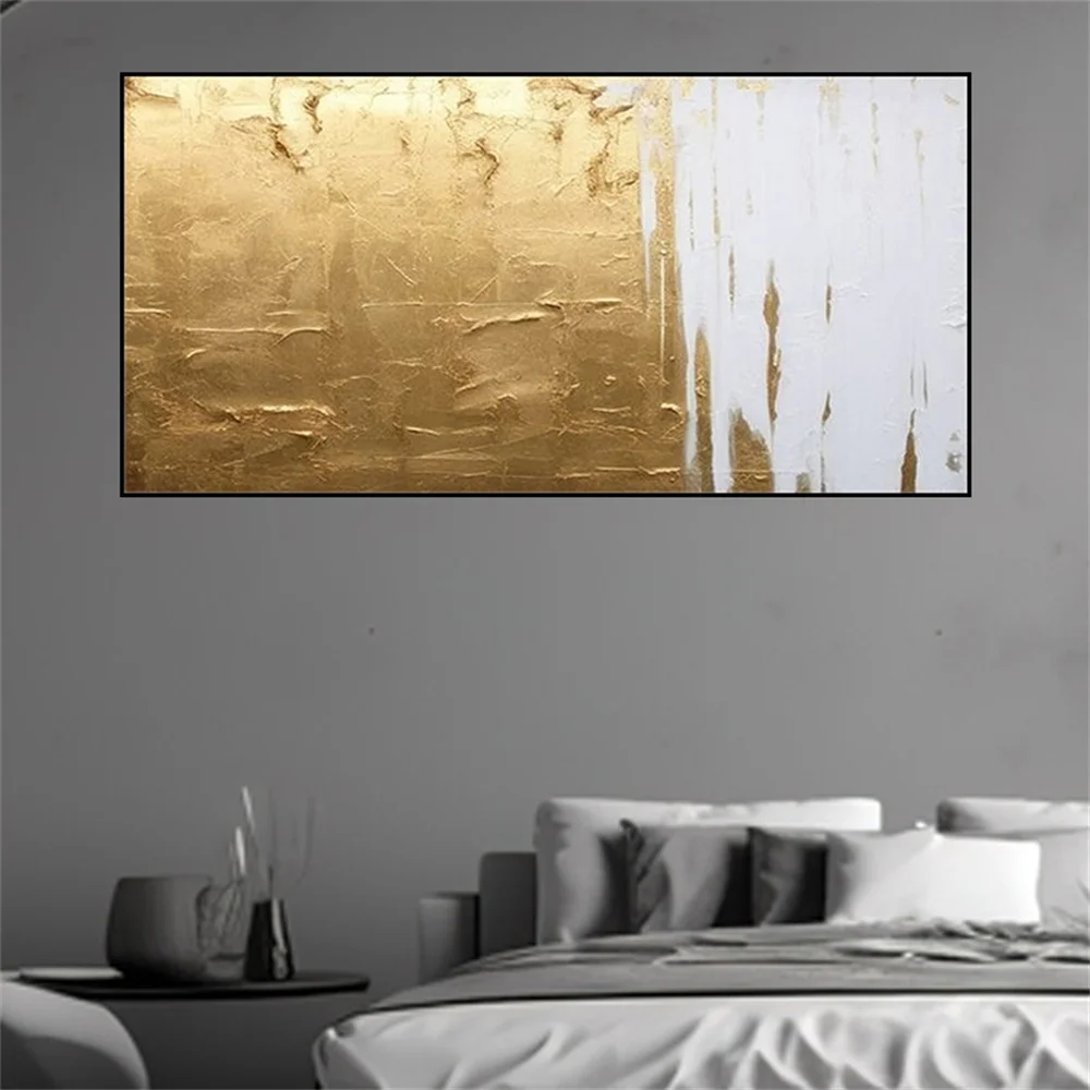 Hand-Painted Oil Painting Pedestrian In Umbrella Street View Decorative Canvas Wall Art Decor Artwork For Living Room Decoration