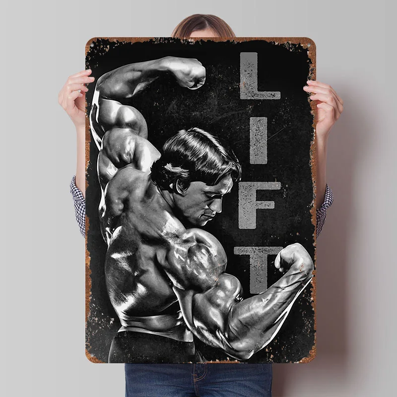 ARNOLD LIFT Printed Posters Customizable Wall Art Retro Vintage Metal Tin Signs for Home Room Mancave Decoration Garage Garden