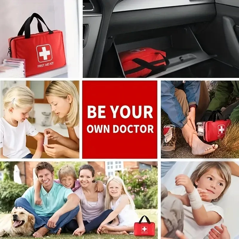 184pcs Emergency First Aid Kit 5