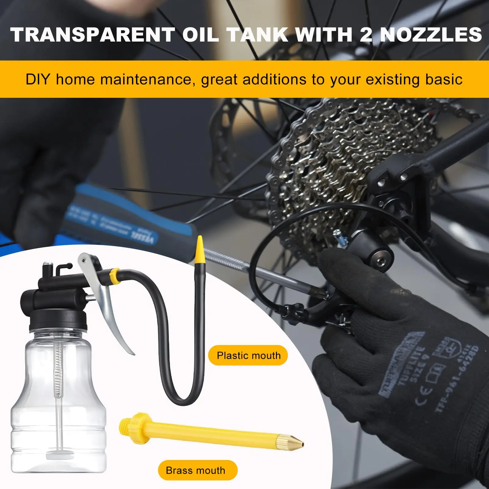 Oiler for Greasing Transparent Oil Can Lubrication High Pressure Pump Oiler Lubricating Oil Plastic Machine 250ml Oil Pot Bottle view 3