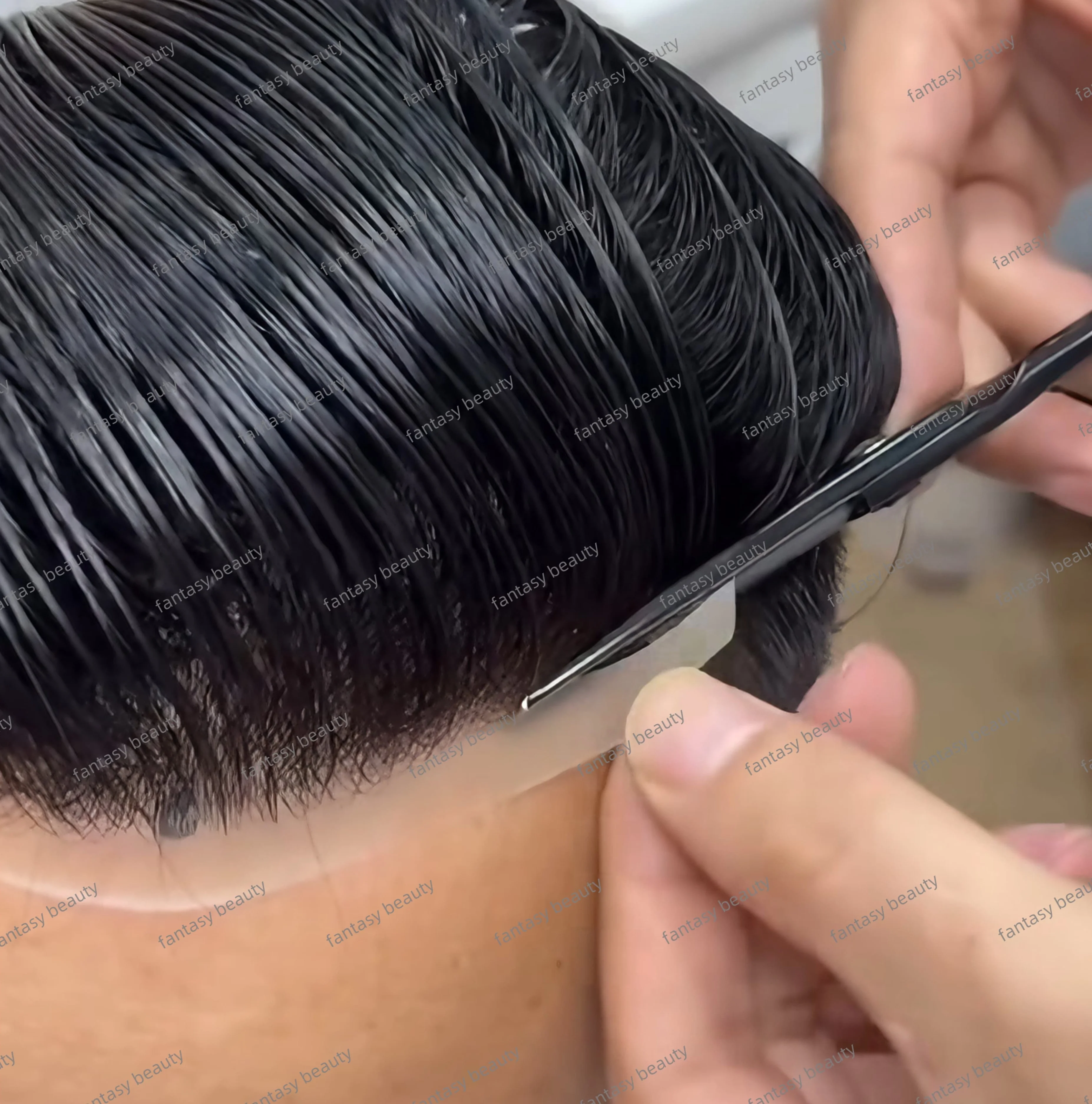 

#1b20#1b40#6#22R Natural black gray brown blonde men’wig Ultra-Thin 0.02-0.03mm Skin full PU base toupee for men 100%Human Hair