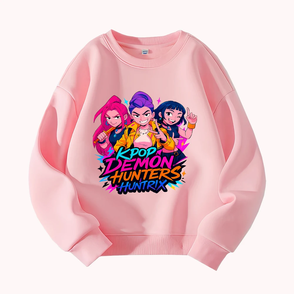 

Kpop Demon Hunters Huntrix графический принт женская повседневная толстовка с круглым вырезом модный пуловер с музыкальными товарами топ