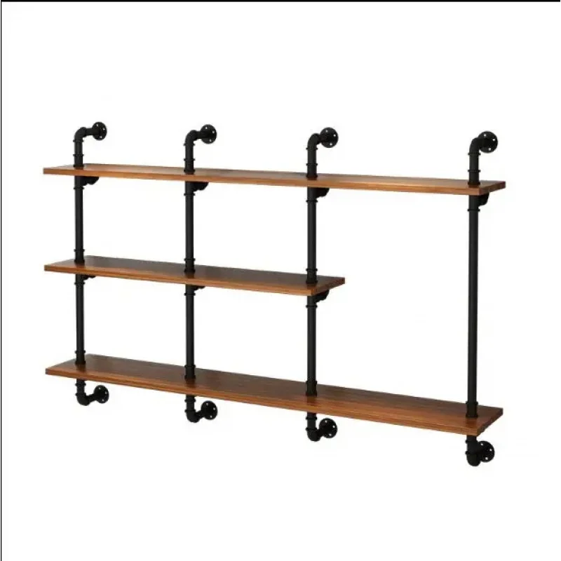 

Customize.Simple Vintage Bookcase Home Living Room Storage Bookshelf Antique Industrial Mount Metal Iron Pipe Floating Wall