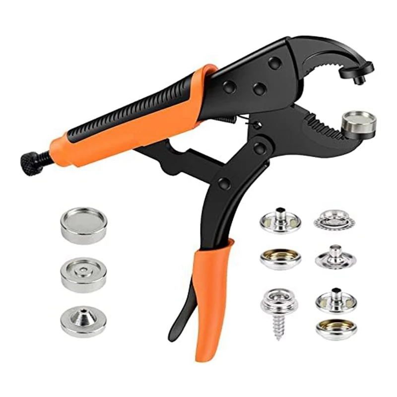 Heavy Duty Snap Fastener Tool,Snap Setter Tool Kit With 60 Sets, For Boat Cover, Snap Button Tool,