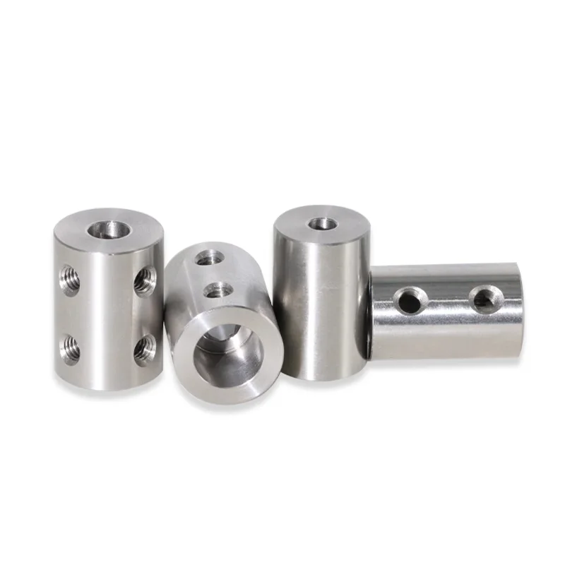 D14L22 3.17mm/4mm//5mm/6mm/7mm/8mm Stainless Steel Coupling Double-hole Rigid Coupling Variable Transmission Connector Coupling