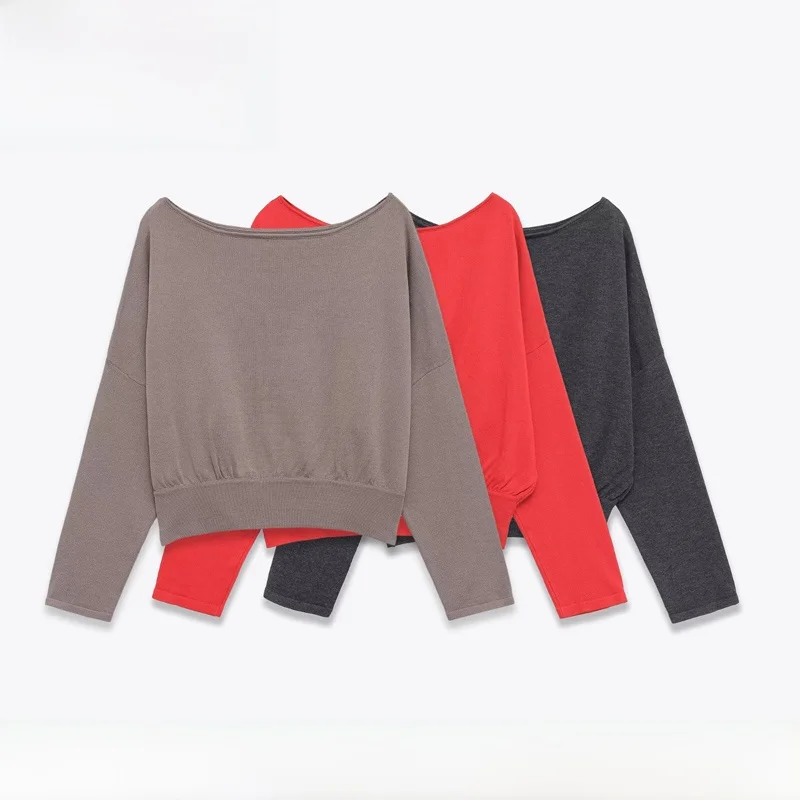 

EVEA New Women's Soft Long Sve Knitted Sweater Autumn Sle Casual Loose Fit Polyester Fiber Hoodie ort Length