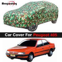 Full Camouflage Car Cover For Peugeot 405 Waterproof Sun Shade Anti-UV Rain Snow Dust Protection Cover All Season Suitable