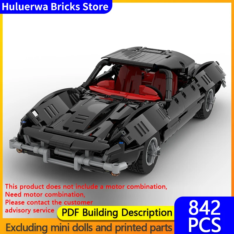 

Speed Racing Car Model MOC Building Bricks Corvette C2 Hypercar Modular Technology Gifts Holiday Assemble Children Toys Suit