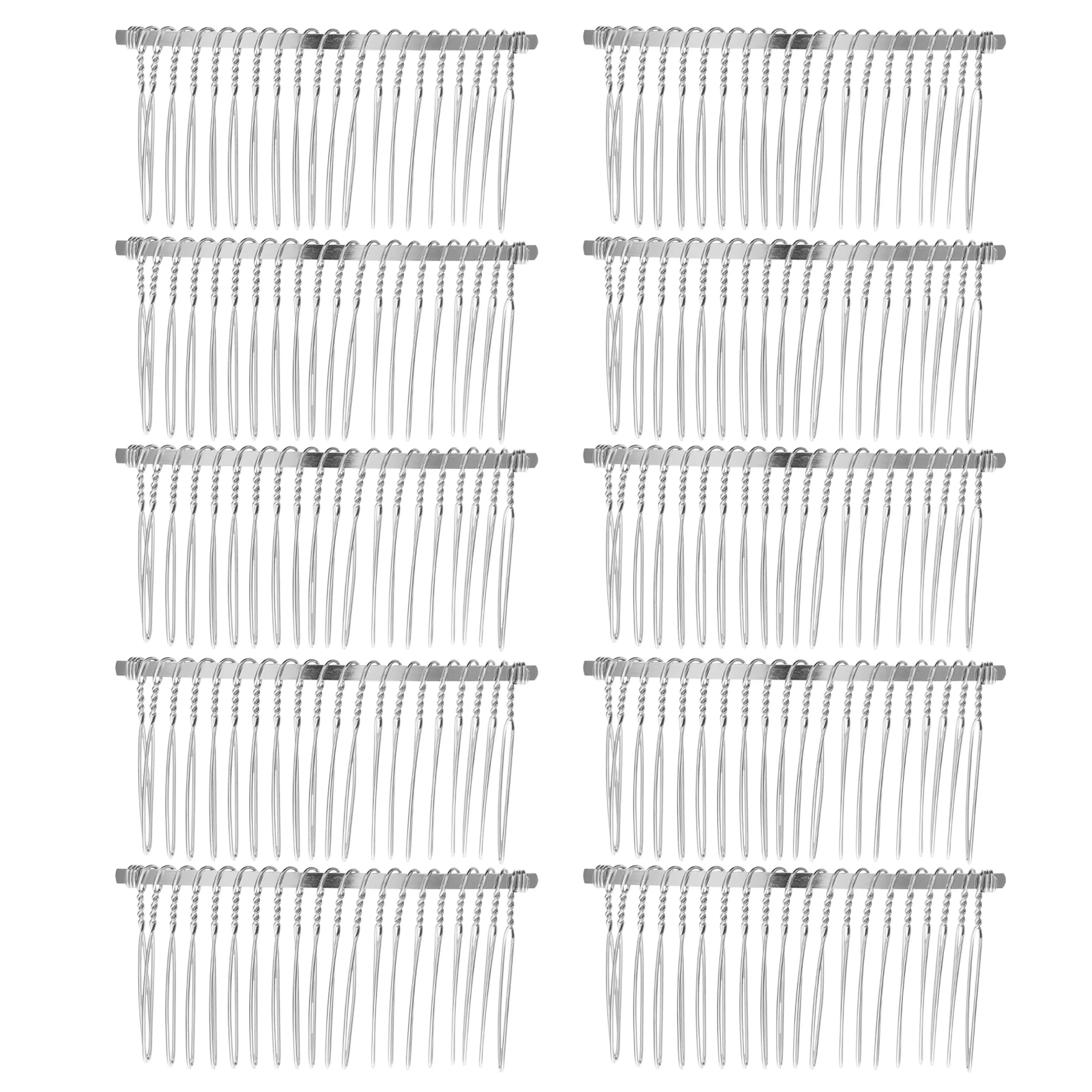 

10pcs Hair Comb Inserted Comb Women Headdress Metal Thin Wire Pin Elegant Wedding Dance Daily Accessory Headband Style