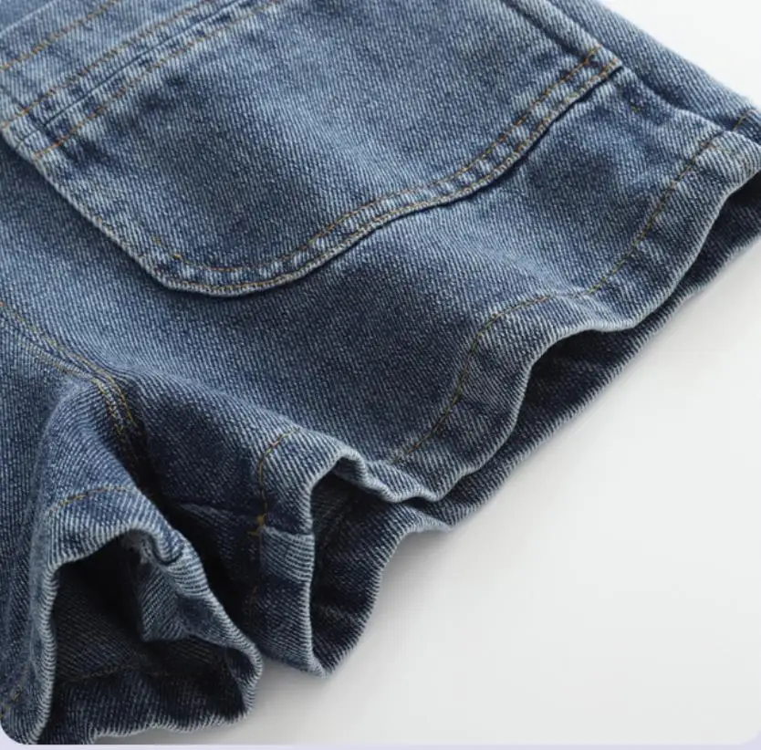 2026 Sommer Neue Koreanische Edition Mode Blaue Cowboy-Trägerhose für Jungen und Mädchen 0-4 Jahre – Detail 10