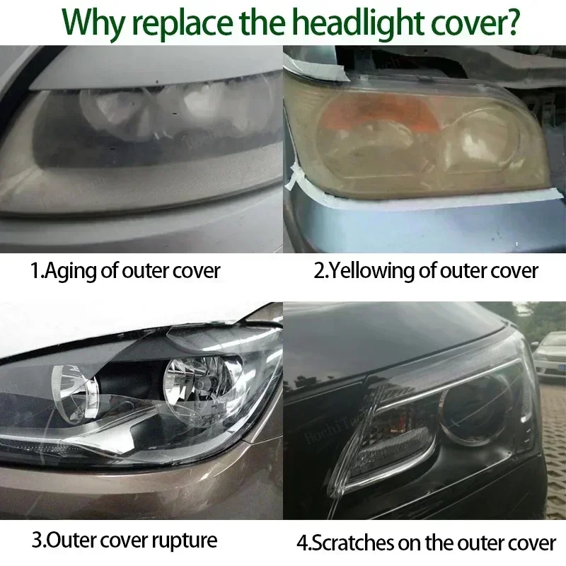 Picture 6: Front Headlight Cover for BMW E46 Coupe Convertible 1999-2003 M3 2000-2006 Auto Glass Lens Case Head Light Caps Lampshade Shell