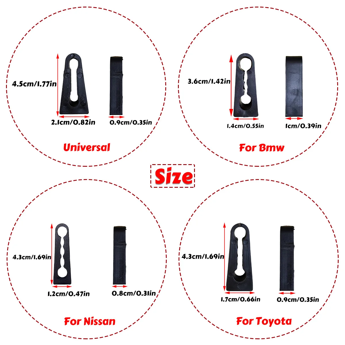 For Toyota Nissan Honda Hyundai Renault Peugeot Citroen Skoda Car Door Lock Damper Buffer Deadener Seal Shock-Absorbing Damping