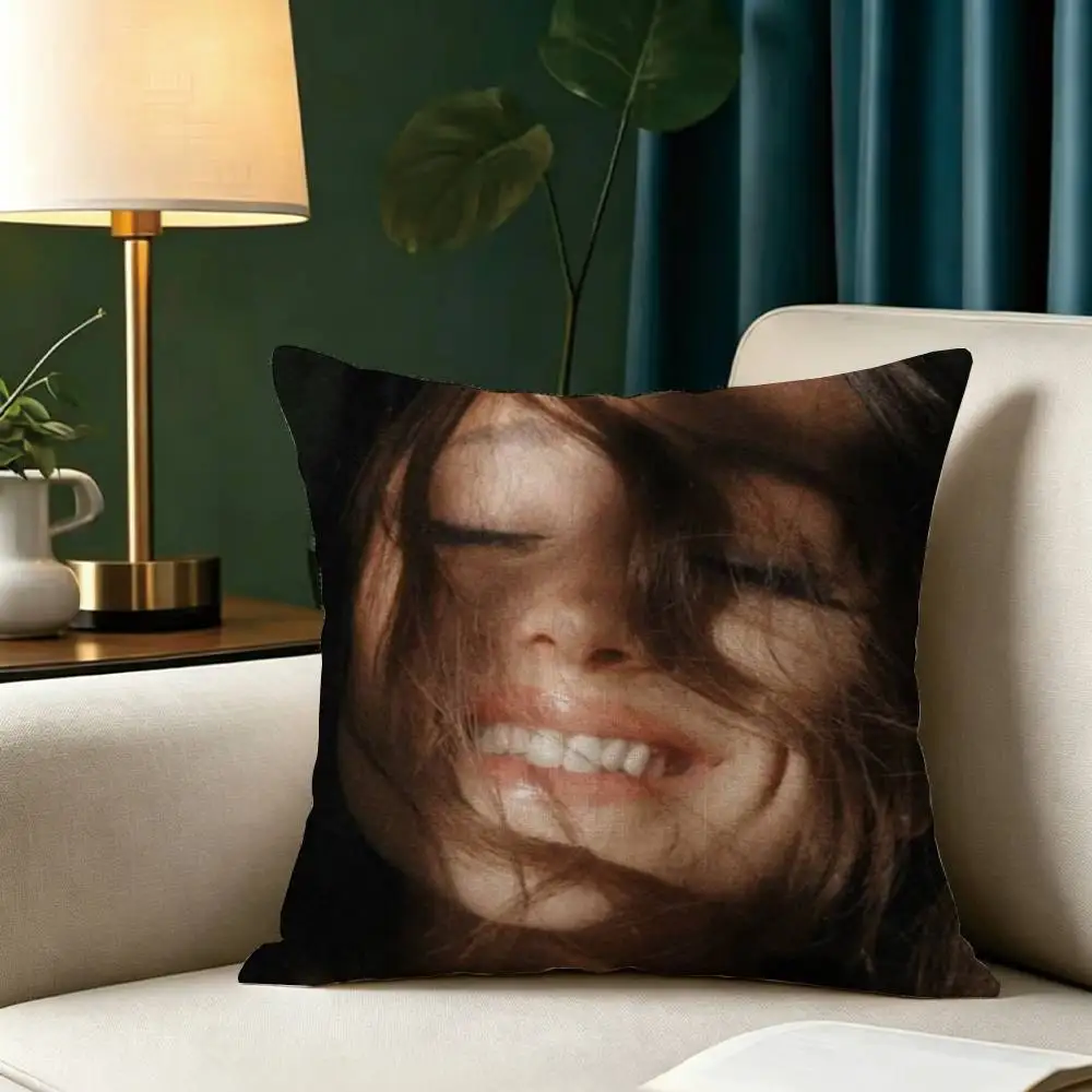 Pop Singer A-Ariana Grande  Square Double-Sided printed Pillow Case Bedroom Bedside Pillow Sofa Cushion Cover